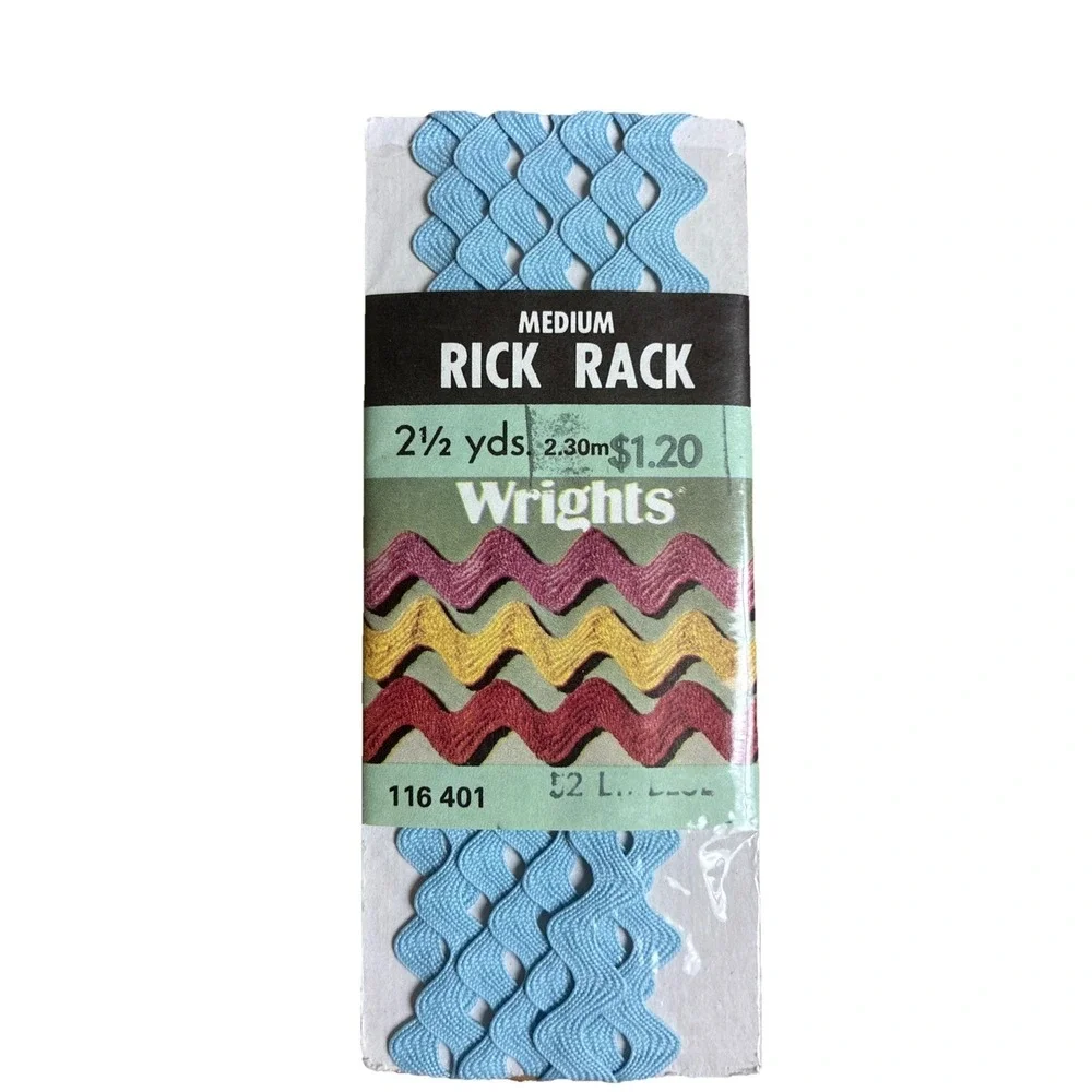 Wright's Sewing RICK RACK Pink Blue Medium 1/2